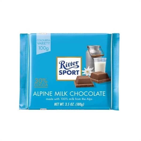 Ritter Sport Alpen Milk Chocolate Imported